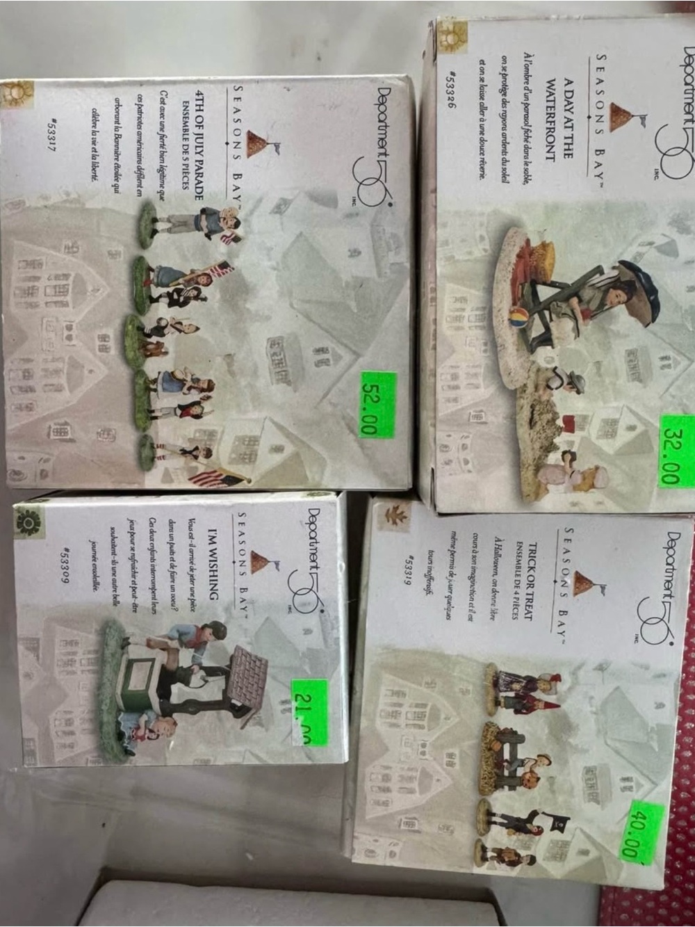 Department 56 Seasons Bay Holiday Figurine Set x4 boxes